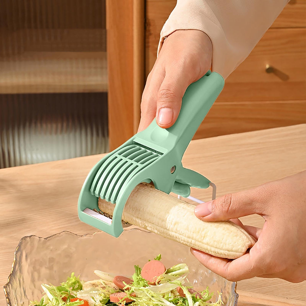 Manual Stainless Steel Food Cutter – Kitchen Gadget for Slicing Ham, Fruits & Vegetables, Durable Press Cutting Tool