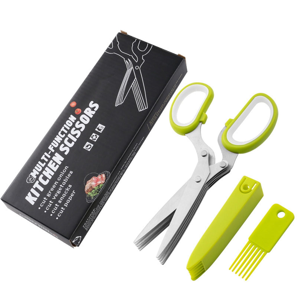 Kitchen Scissors, Stainless Steel, Herb and Vegetable Chopper, Food Prep Tool for Home Cooking, Multicolor