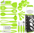 Kaluns Silicone Cooking Utensils Set 24 Pcs - Premium Heat Resistant Cooking Set & Kitchen Essentials - Non-Stick Kitchenware with Stainless