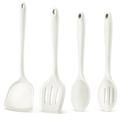 Kitchen Utensil Set, 4 Pieces Non-stick Silicone Cooking Utensils, Heat-resistant Slotted Solid Spoon Turner for Fryi...