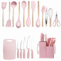 Kitchen Utensils Set- 19 Pcs Silicone Cooking Utensils Set for Nonstick Cookware-Silicone Spatulas Set, Kitchen Gadgets Tools, Pots and Pans