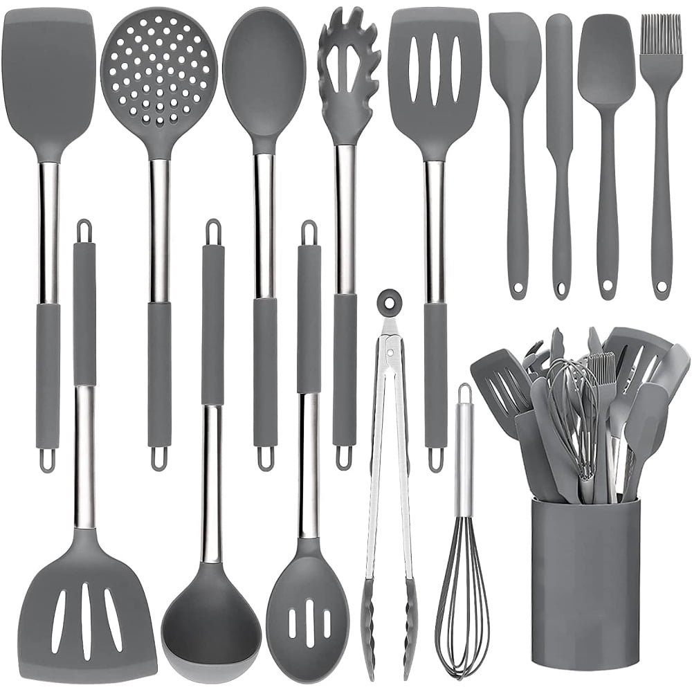 Kitchen Utensils Set for Professional Chefs, Heat Resistant Non-scratch Tools, Easy to Clean BPA Free Food Grade Sili...