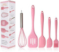 Kitchen Utensils,Silicone kitchenware 5-Piece Set Cooking Spoon Spatula Whisk Brush Kitchen Tool Color Box Packaging ...