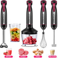 LINKChef Immersion Blender, 1000W 20-Speed 5-in-1 Immersion Hand Blender with Turbo Mode, Scratch-Resistant Stick Blender for Baby Food Proc