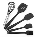 Silicone Utensils, 5 Piece Silicone Spatula Set with Stainless Steel Core, Heat Resistant Silicone Kitchenware, Non-S...