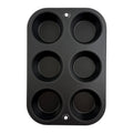 6-Cup Nonstick Steel Muffin Pan, 2.9" Cup, Gray, 1 Count
