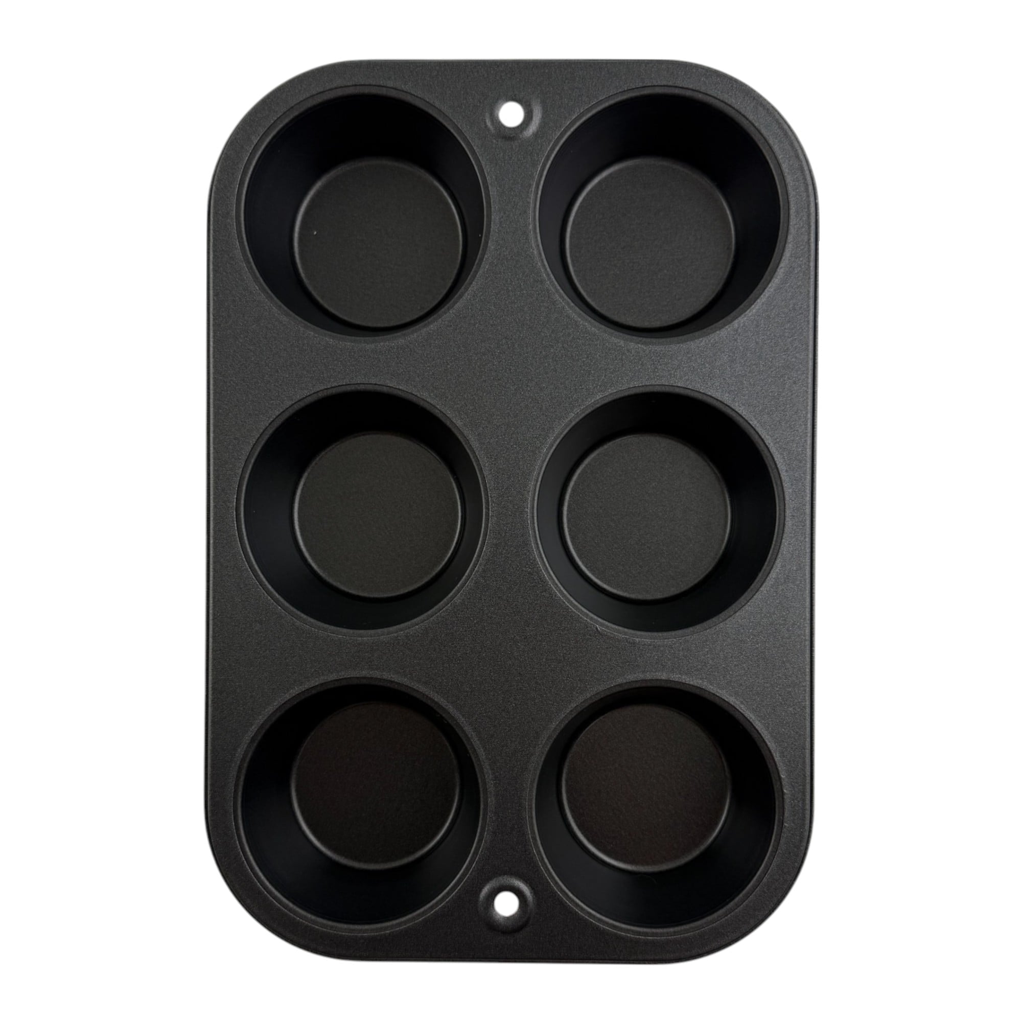 6-Cup Nonstick Steel Muffin Pan, 2.9" Cup, Gray, 1 Count