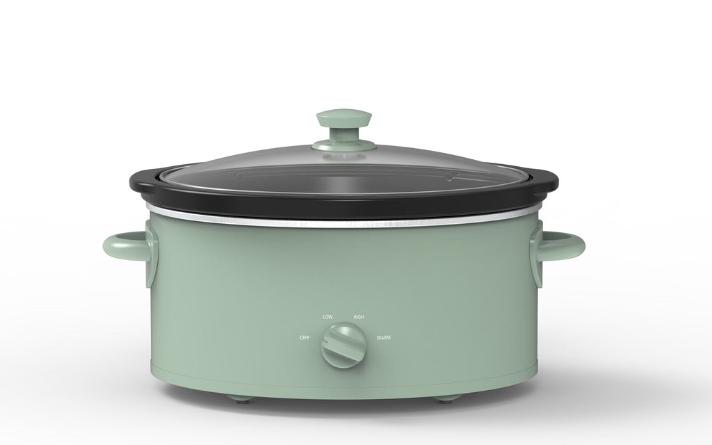 Mainstays 6 Quart Manual Slow Cooker, Green Sage