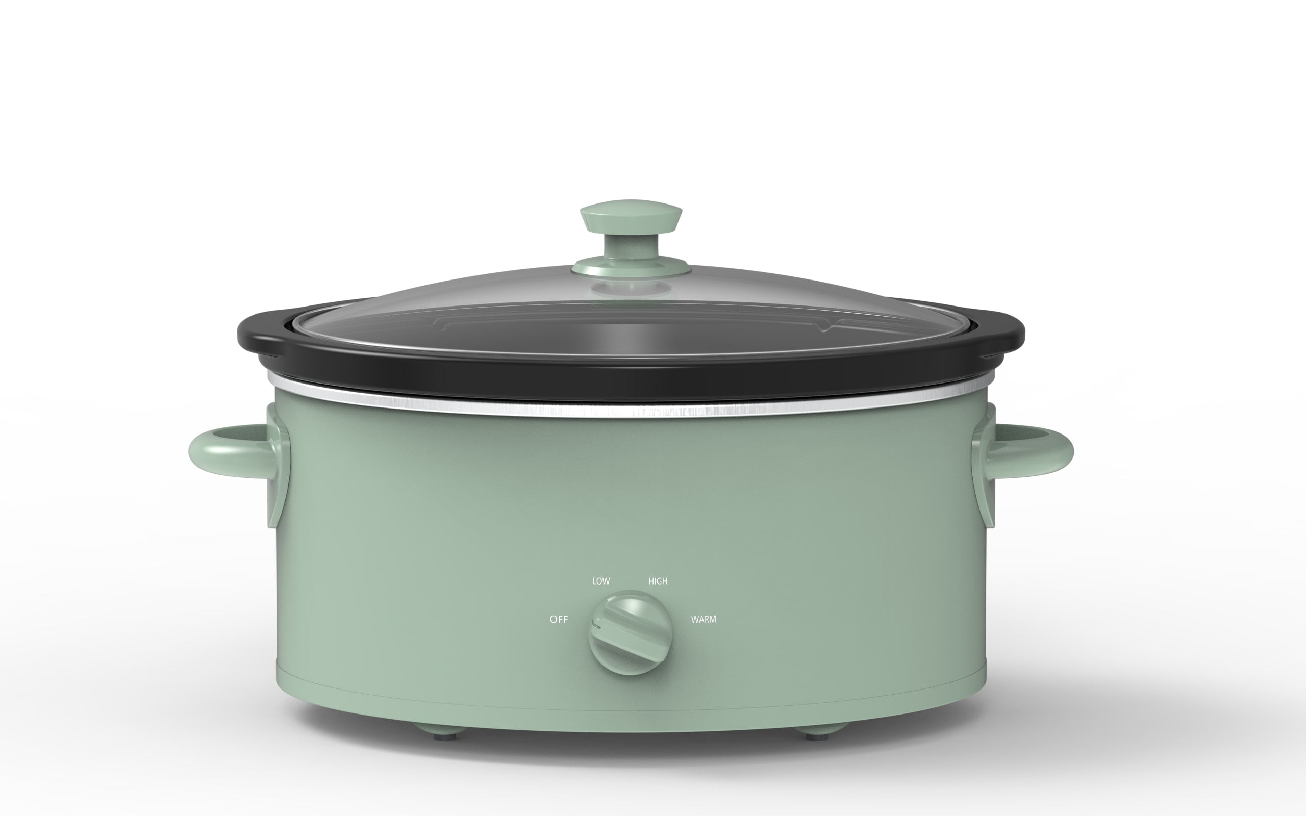 Mainstays 6 Quart Manual Slow Cooker, Green Sage