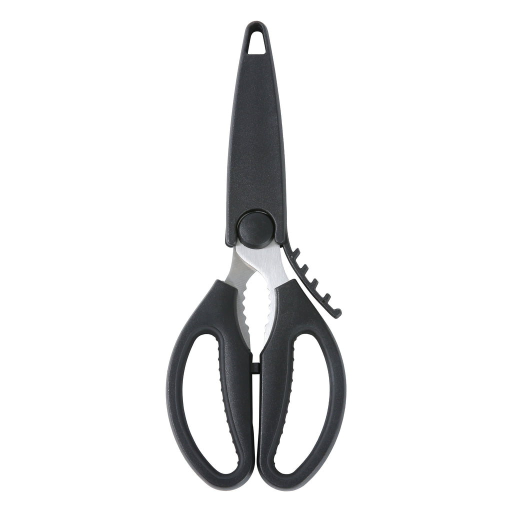 Black Handle Stainless Steel Multi-Purpose Kitchen Shears with Black Grip 1 Each
