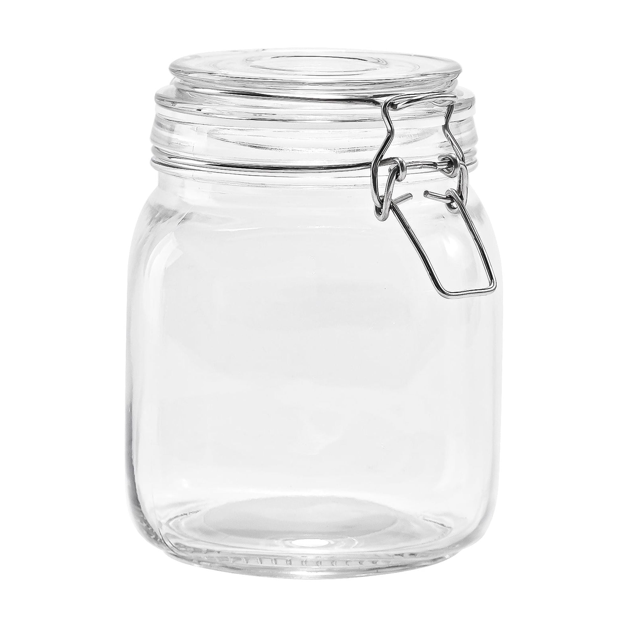 Mainstays 38 oz Glass Food Storage Jar Canister with Locking Airtight Lid, Kitchen Pantry Storage Container