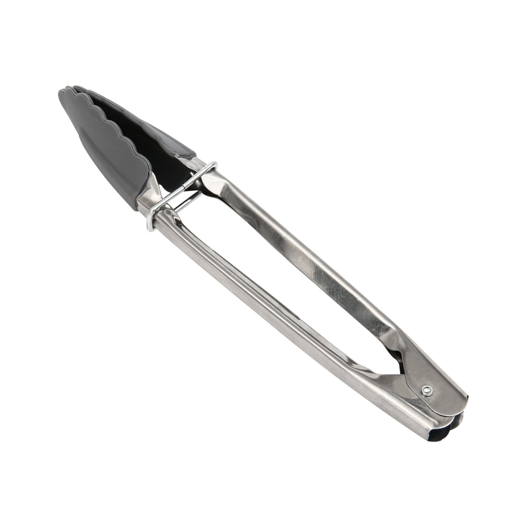 Stainless Steel and Silicone Mini Food Tongs Grey