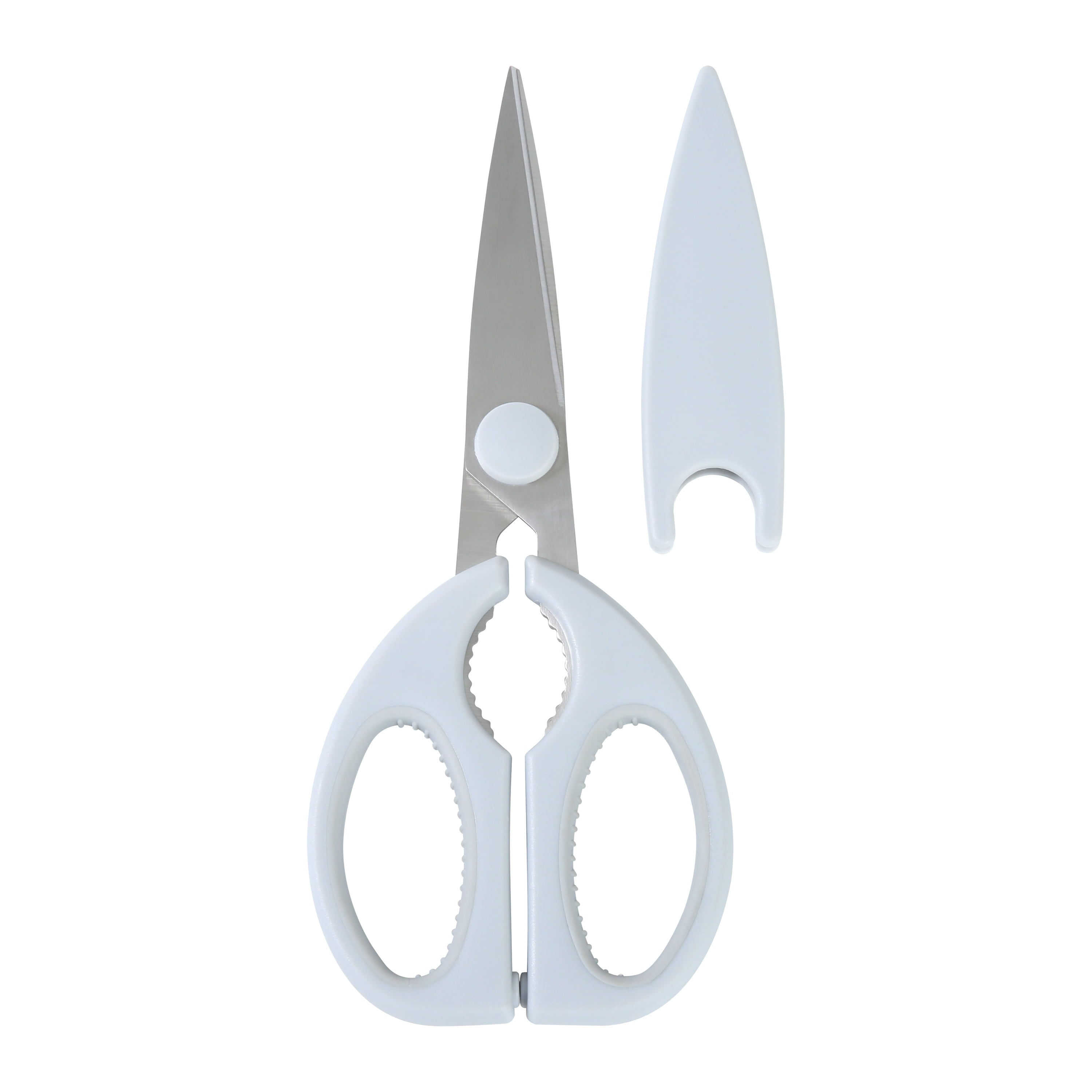 Kitchen Utility Shears with Sheath, Stainless Steel and Plastic