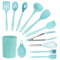 Light Teal 12 Piece Silicone Cooking Utensils