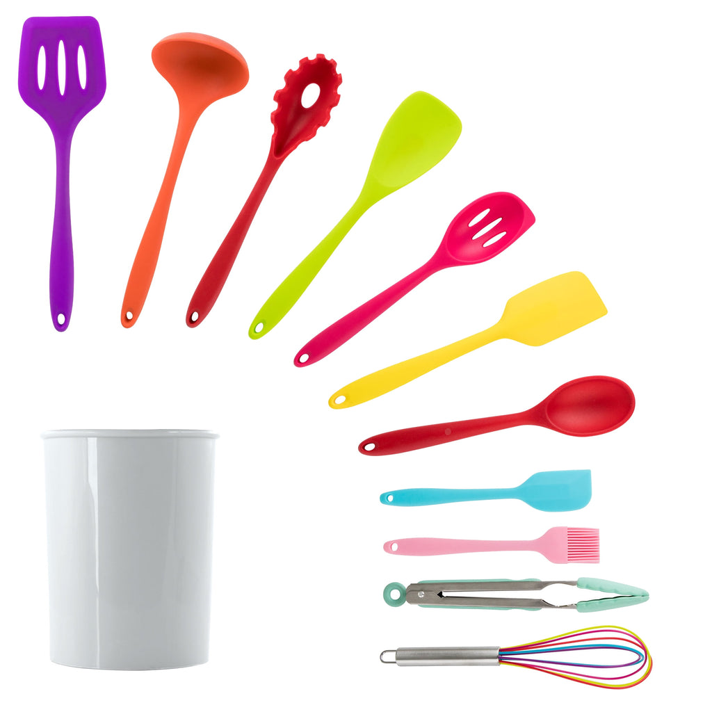 Mulit-Color 12 Piece Silicone Cooking Utensils