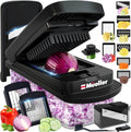 10-in-1 Cutter, Food with Container, Multifunctional Cutter with 8 Blades, Mandoline Slicer, Dicer & Grater, Black