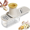 Multifunctional Garlic Grinder & Mandoline Slicer, 3-in-1 Kitchen Tool for Slicing, Grinding and Shredding with Hand ...