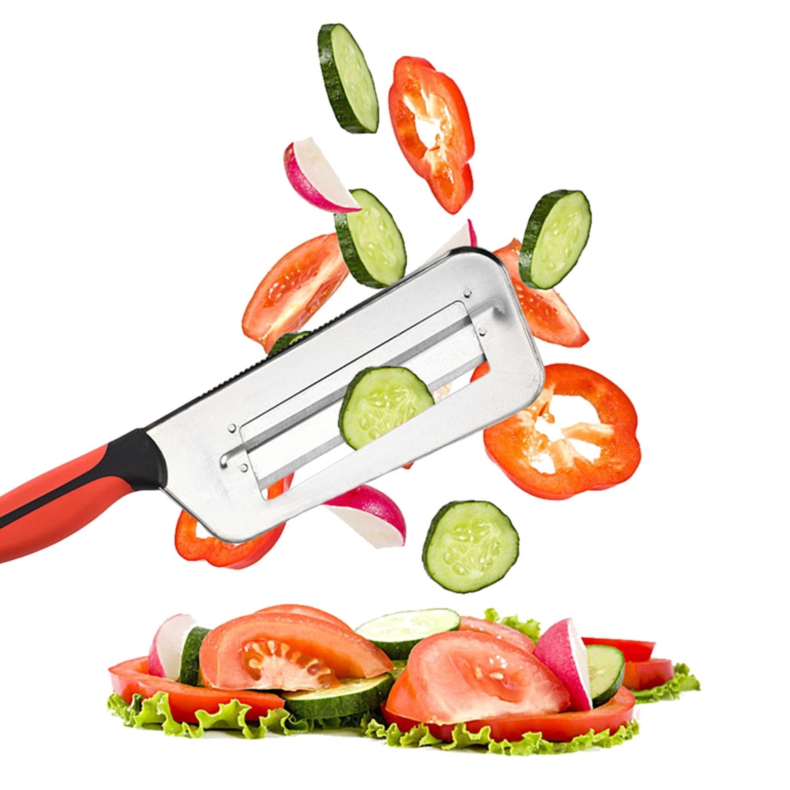 Multifunctional Vegetable Cutter, Kitchen Veggie Slicer Dicer Grater with Replaceable Blades, Manual Food Prep Tool for Home Cooking, Vegeta