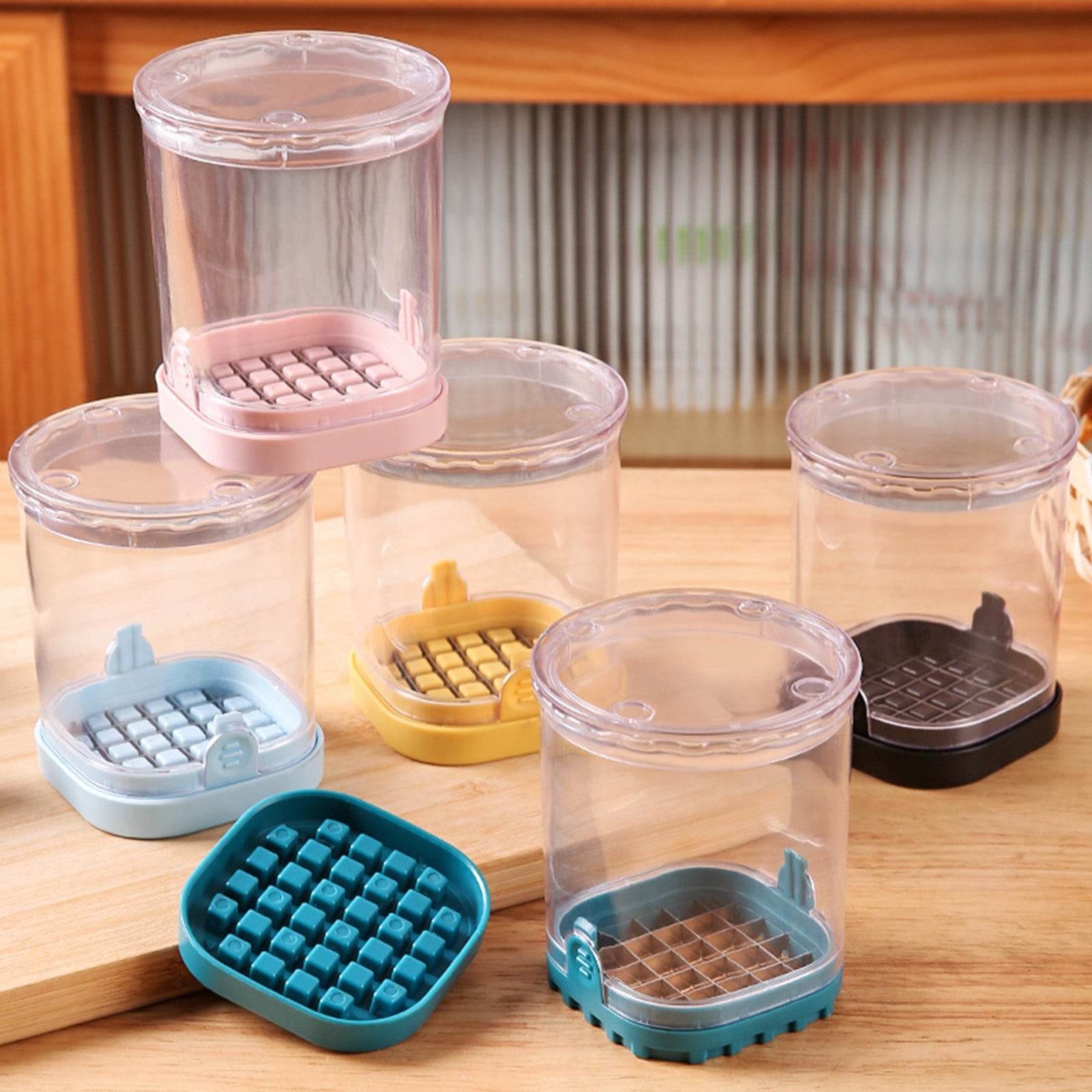 Multifunctional Vegetable Dicer Cutter | Hand Press Stainless Steel Chopper | Carrot, Potato, Onion, Tomato Slicer Ki...