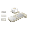 WWG Multifunctional Vegetable Cutter Kitchen Utensil 3 Blades for Potato Cucumber Slicing Shredding Grating with Hand Guard and Container Ef