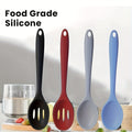 Professional 4-Piece Silicone Spoon Collection - 8-Inch Ergonomic Cooking Utensils with 1.8-Inch Wide Bowl, Heat Resi...