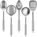5pcs Kitchen Tools and gadgets Cooking Utensils Set Stainless Steel Spoons Spatula Set with Heavy-Duty Washable Utens...