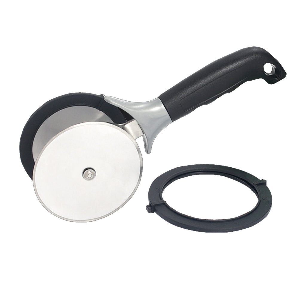 Salad-Chopper with Protective-Covers Dual-Wheels Salad-Cutter Food-grade Stainless Steel Circle Cutter Quick Kitchen Prep