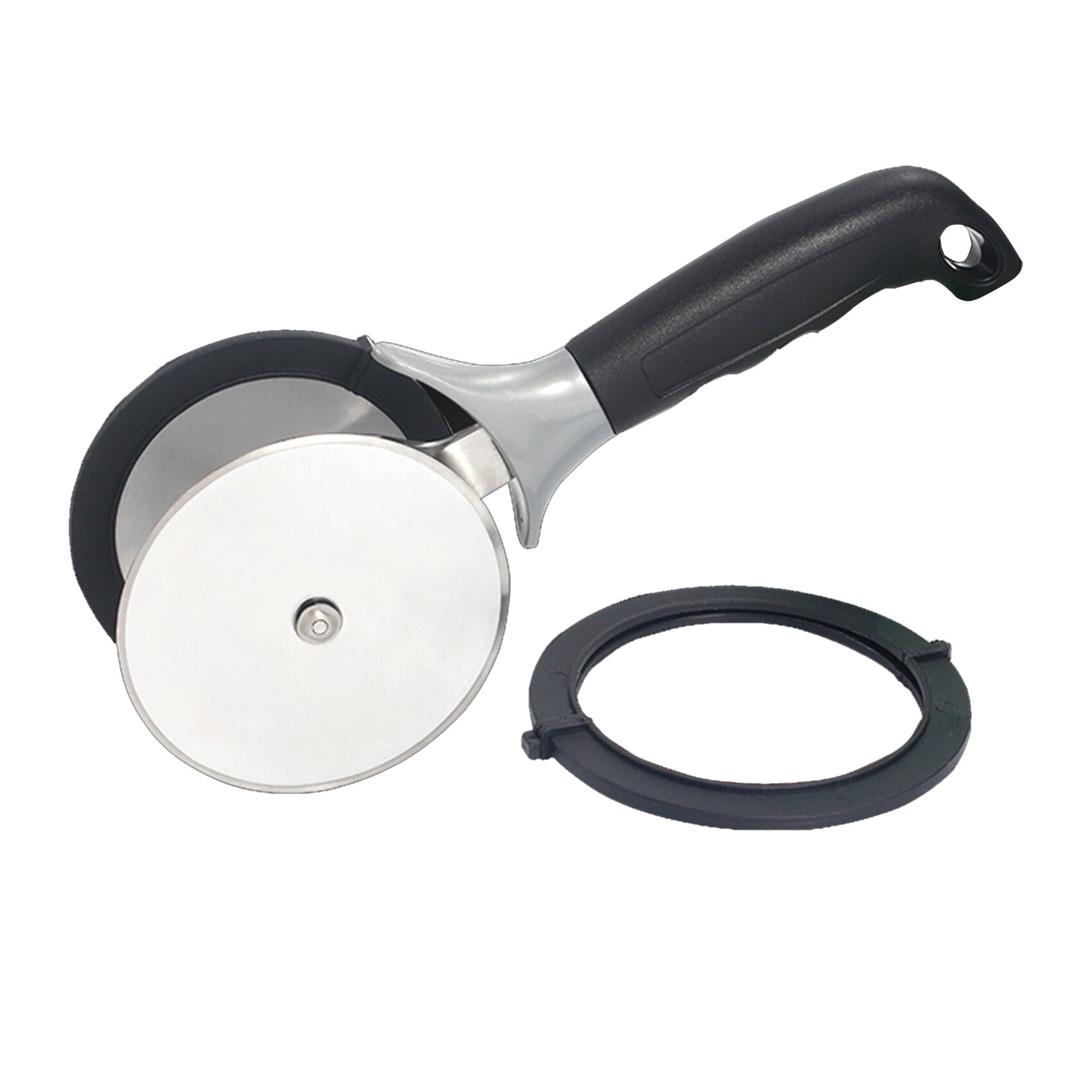 Salad-Chopper with Protective-Covers Dual-Wheels Salad-Cutter Food-grade Stainless Steel Circle Cutter Quick Kitchen Prep