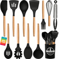 Silicone Cooking Utensils Set - 12 Pcs Silicone Kitchen Utensils for Non-Stick Cookware, 446F Heat Resistant, BPA Fre...