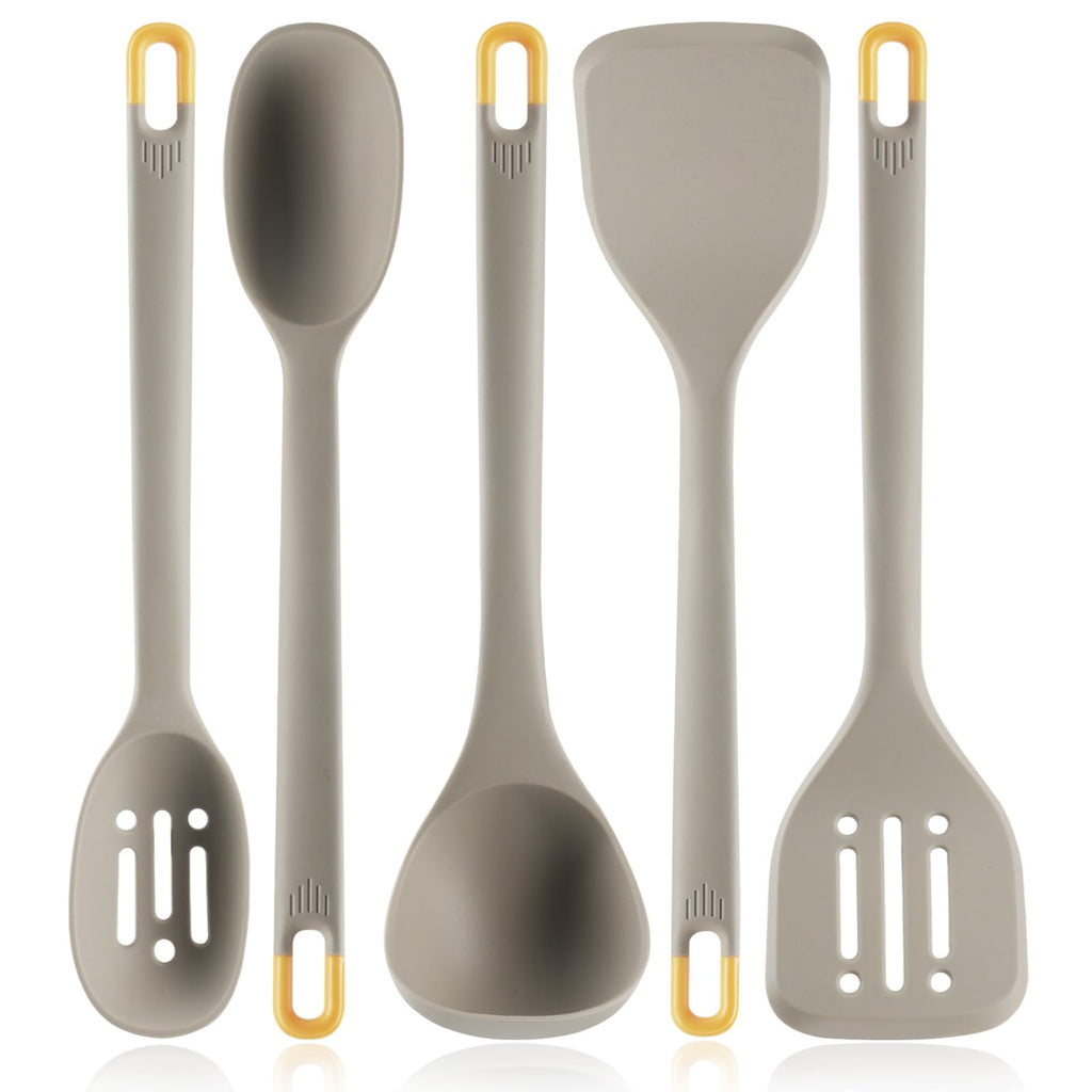 Silicone Kitchen Cooking Utensils Set, Heat Resistant 13inch Long Kitchen Gadgets, BPA Free Non Stick Rubber Cook Accessories For Food Prep,