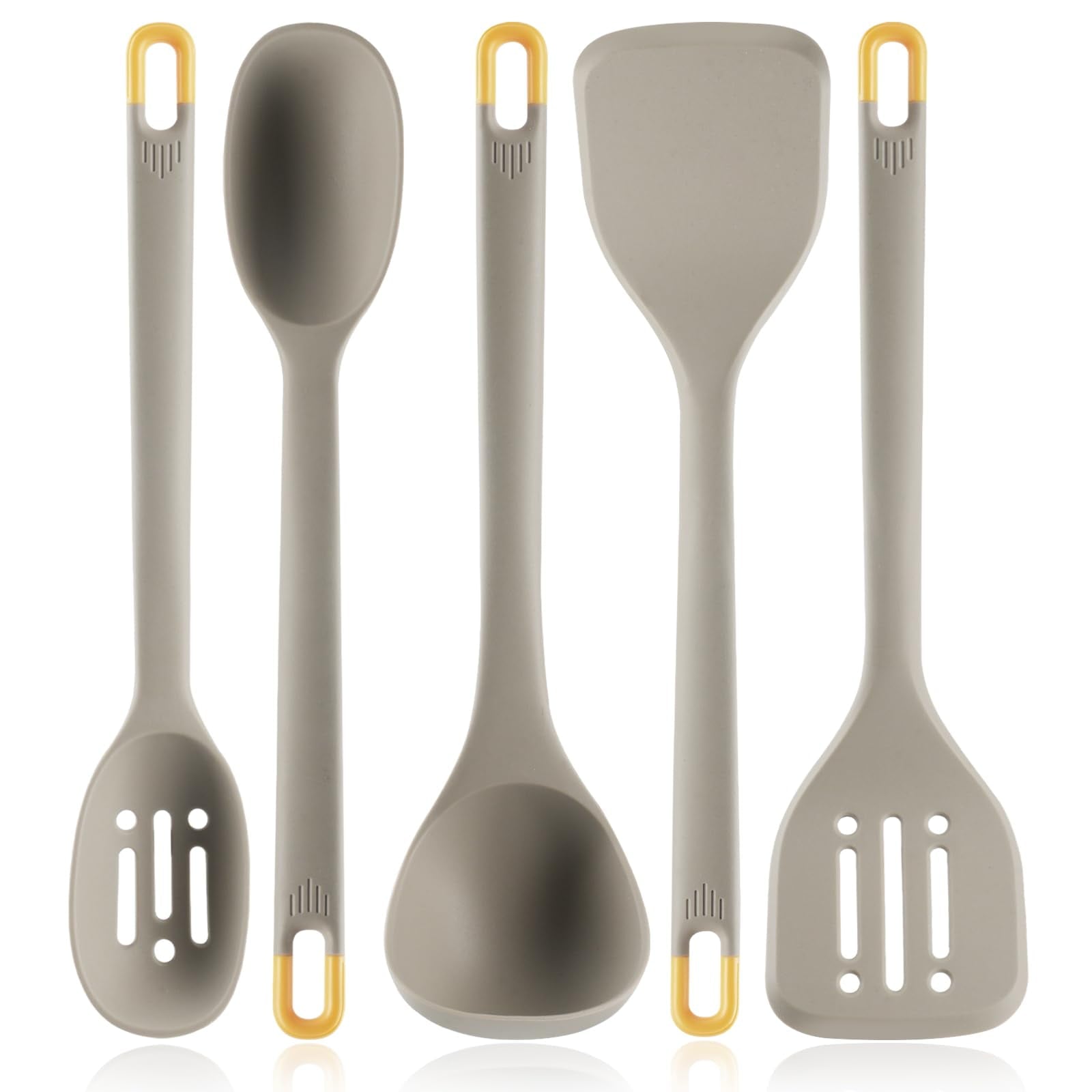 Silicone Kitchen Cooking Utensils Set, Heat Resistant 13inch Long Kitchen Gadgets, BPA Free Non Stick Rubber Cook Accessories For Food Prep,