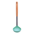 Silicone kitchen utensils with stainless steel handle, non-stick cooking spoon, wooden handle, silicone kitchen utensils