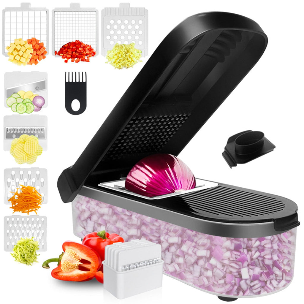 Multifunctional Grater, Vegetable Chopper With Container, Efficient Food Prep Tool, Kitchen Essentials, Home Cooks