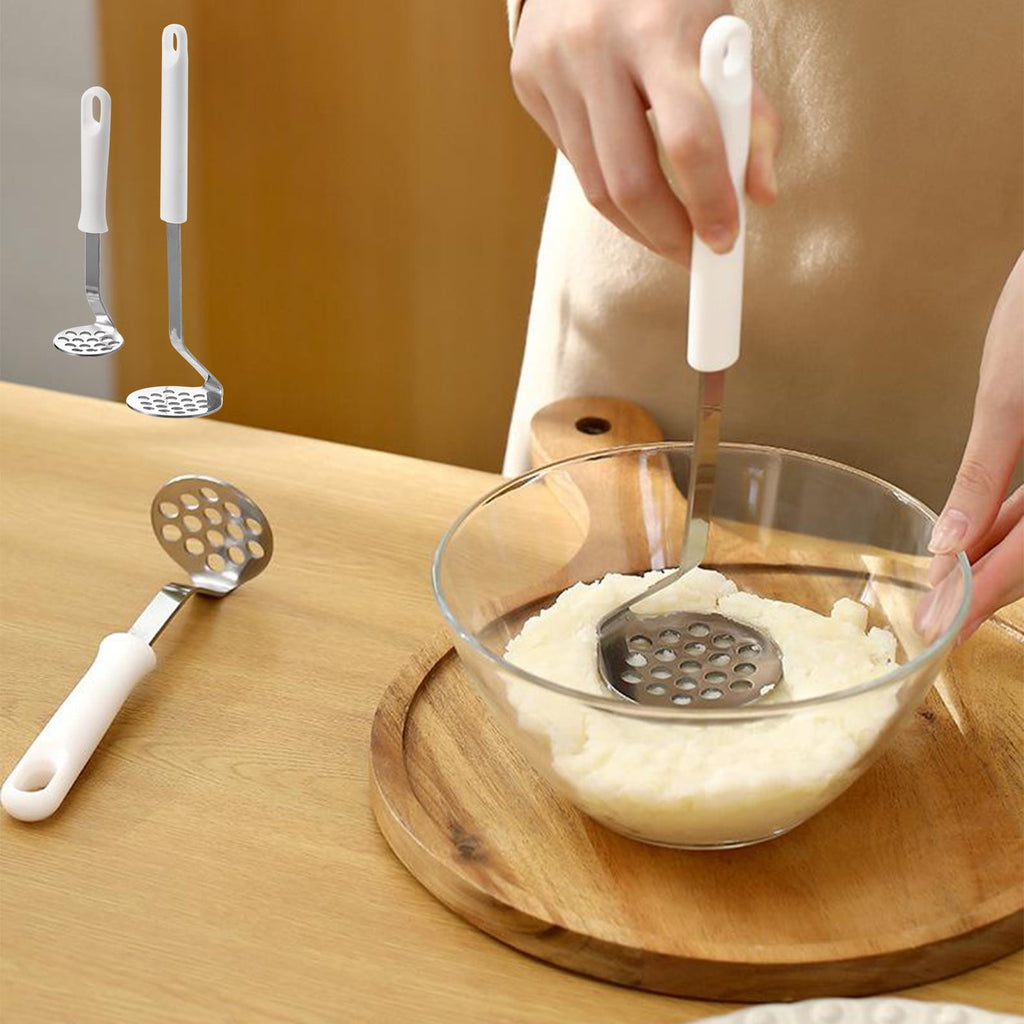 Stainless Steel Potato Ricer Masher, Manual Press Food Crusher, Non-Stick Dishwasher Safe, Easy Meal Prep, Home Kitch...