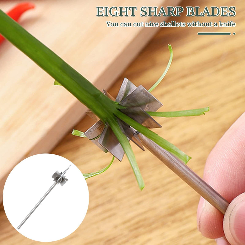 Stainless Steel Vegetable Cutter -Purpose Onion Scallion Garlic Chopper Slicer for Kitchen Food Prep Efficient Tool