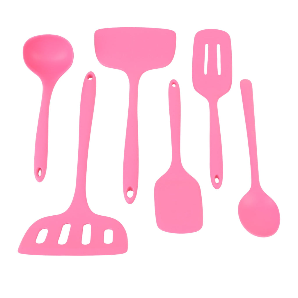 6 Pieces Silicone Kitchen Utensil Set, Heat Proof & Anti Abrasion Multifunctional Cooking Tools for Home (11.8 inches...
