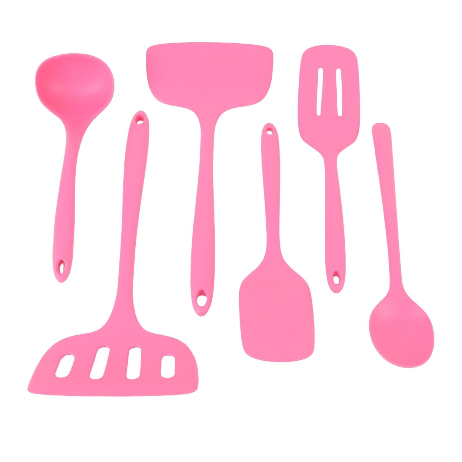 6 Pieces Silicone Kitchen Utensil Set, Heat Proof & Anti Abrasion Multifunctional Cooking Tools for Home (11.8 inches...