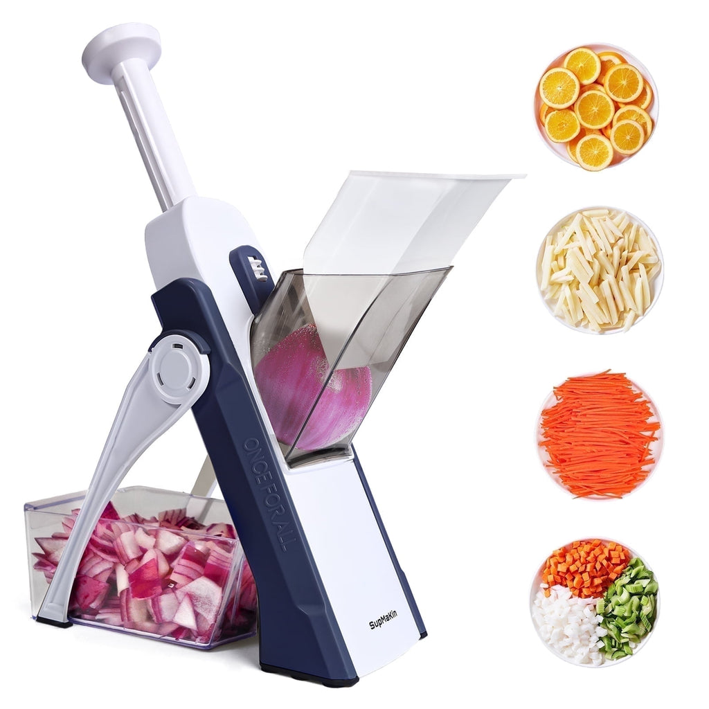 Mandoline Slicer, Vegetable Chopper & Grater - Safe & Effortless Vegetable Slicer, Dicer, Shredder, and Julienne Tool...