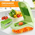 Kitchen Chopper Vegetable Cutter Multifunctional Shredder Dicer Food Chopper with Container Manual Vegetable Slicer f...