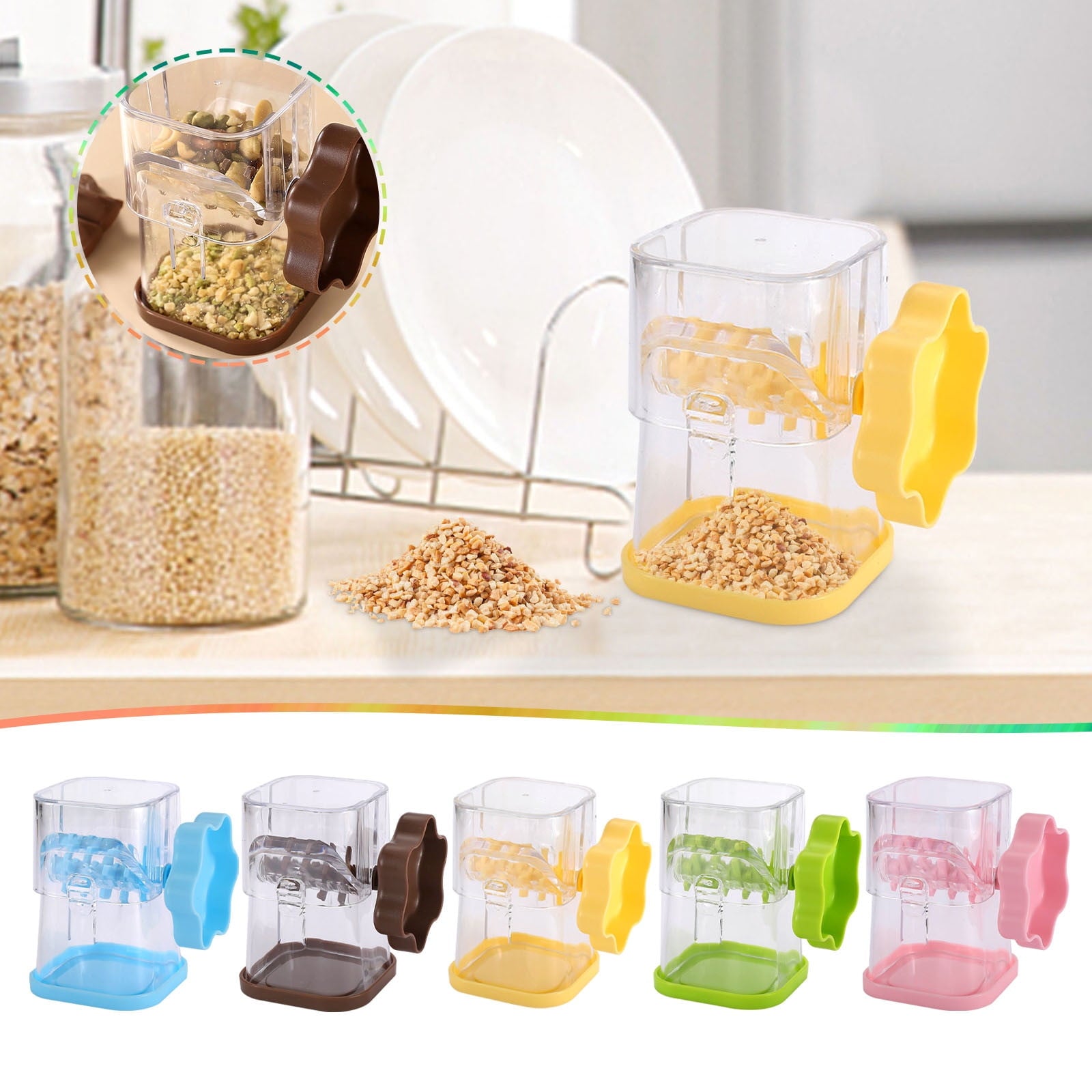 Manual Nut Crusher Walnut Peanut Grinder Handheld Compact Crusher for Nuts Seeds Spices Food Prep Tool Kitchen Gadget...