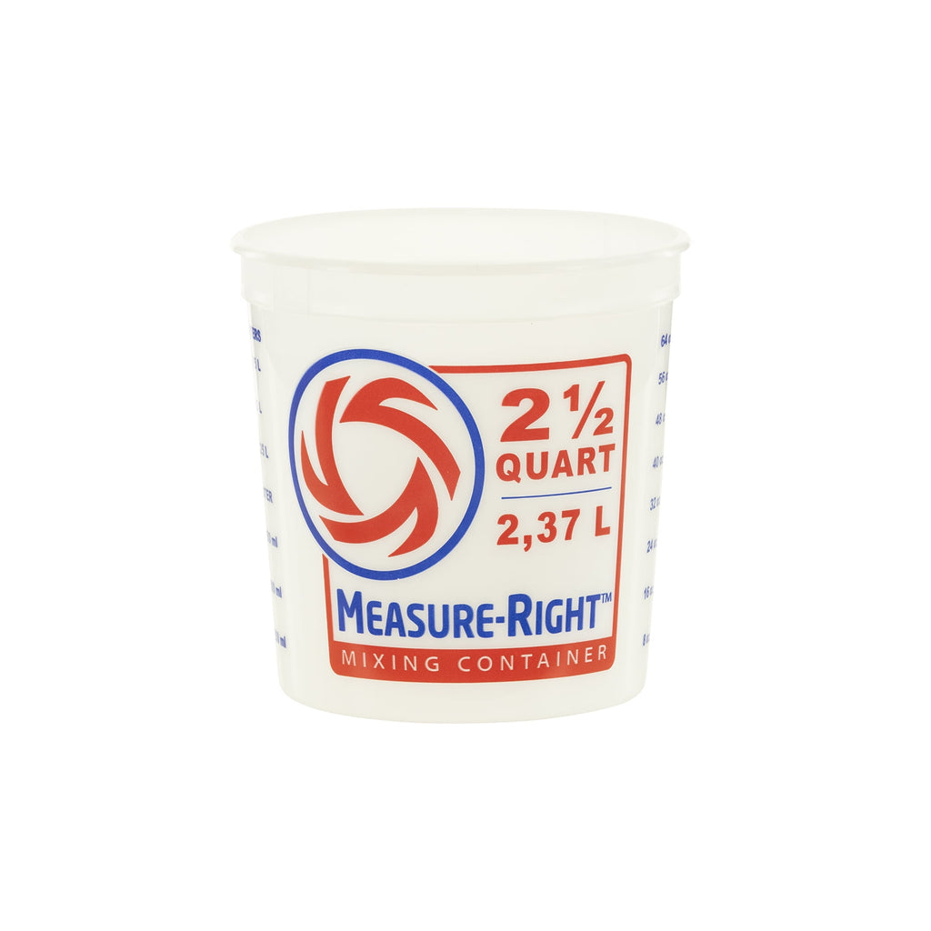 2.5 Quart Round Measure Right Plastic Mixing Container, Clear, 1 Each