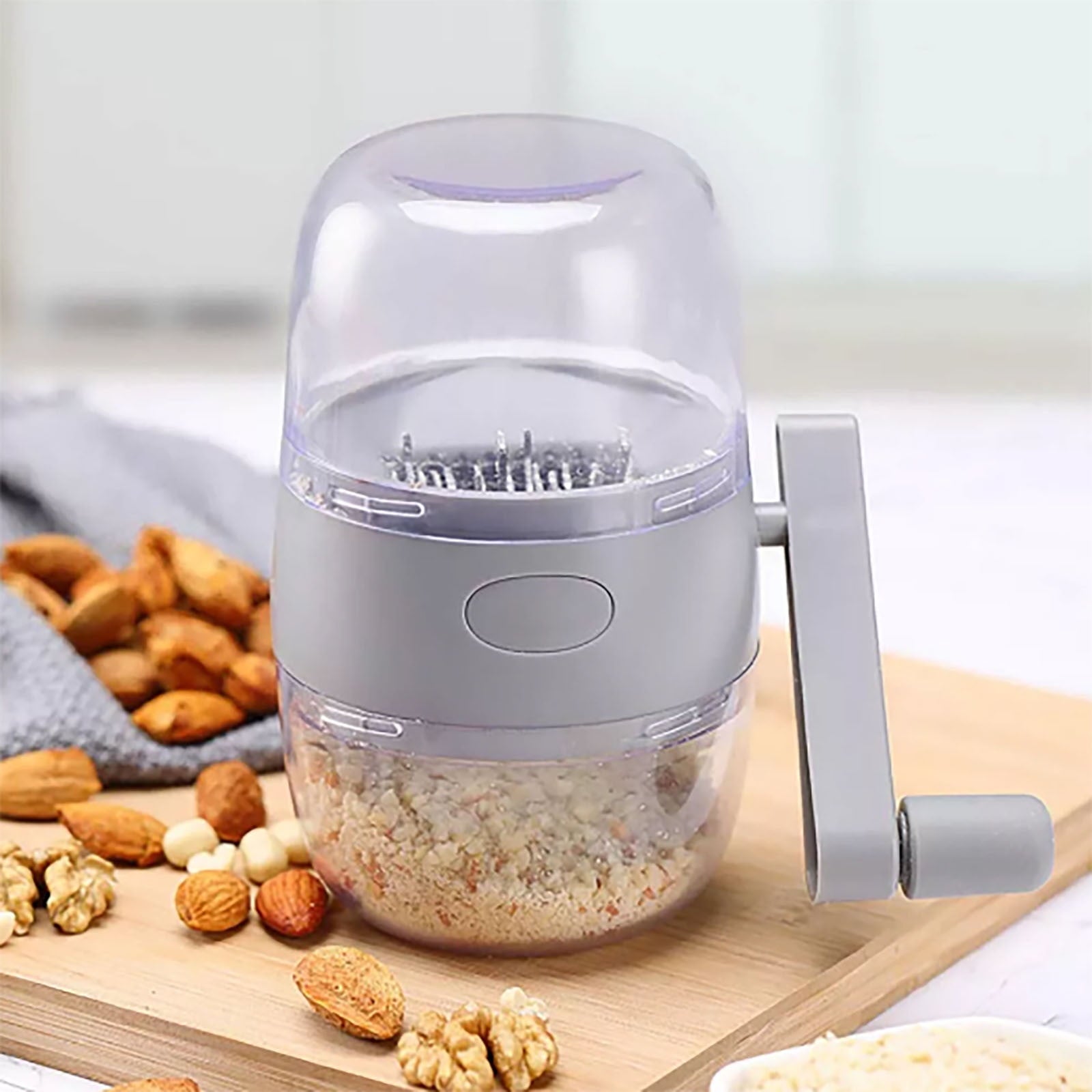 Usbinx Life Household Nut Grinder Dried Fruit Garlic Walnut Ginger Chopper Handheld ABS Stainless Steel Non-Slip Handle Ergonomic Quick Food