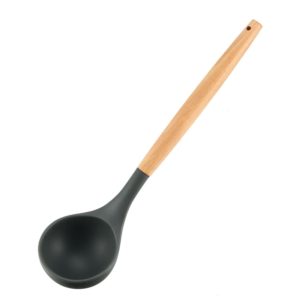 Deep Kitchen Utensil Cooking Utensils Wood Handle Gadgets for Nonstick Cookware Silicone