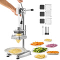 VEVOR Commercial French Fry Cutter, Stainless Steel Vegetable Fruit Chopper with 3 Replacement Blades 1/2-Inch 3/8-Inch 1/4-Inch, Manual Pot