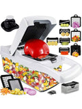 Vegetable Chopper, 15-in-1 Multifunctional Kitchen Slicer and Dicer, Handheld Fruit and Cheese Slicer, Carrot Slicer,...