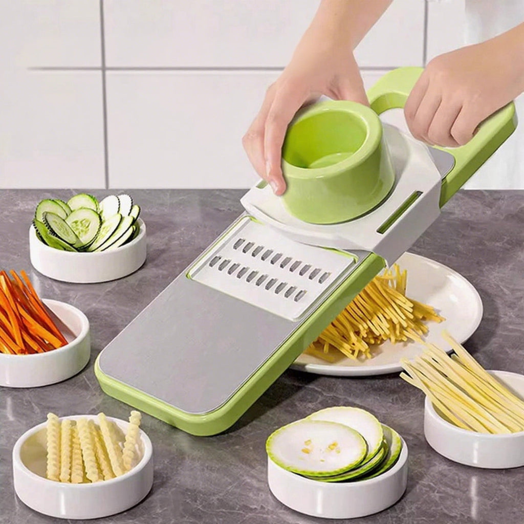 Processor Set, 7-piece Stainless Steel Kitchen Tool, Sleek Modern Style, Cuts Julienne Shred, Kitchen Prep, Prep, Mea...