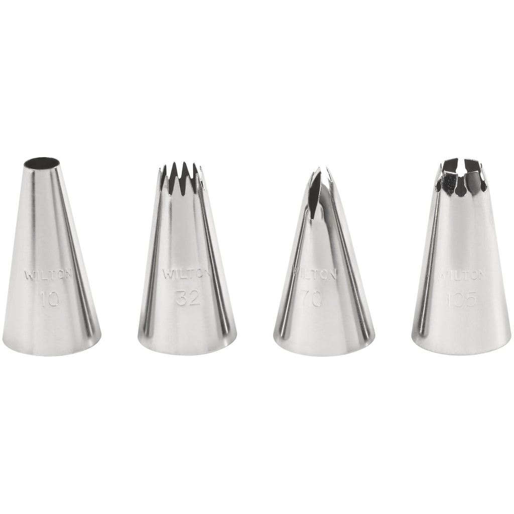 Borders Piping Tip Set, 4-Piece