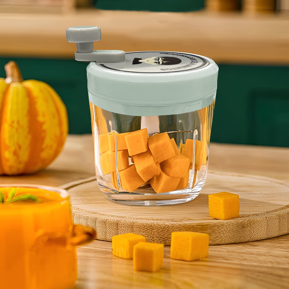 Manual Garlic Chopper Food Mincer for Vegetable Onion Meat Kitchen Cooking Meal Prep Tool - Image 5