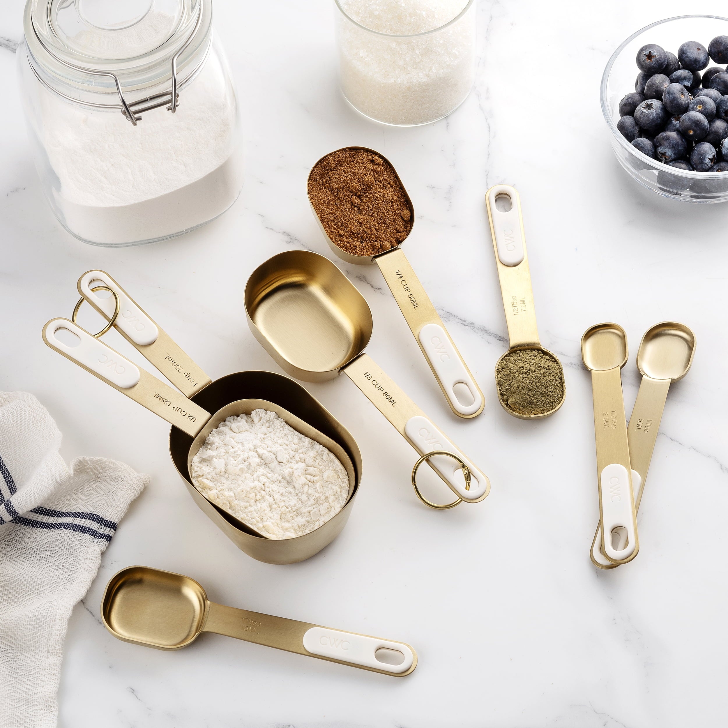 Cook with Color 8-Piece Magnetic Measuring Cup Set  Stylish Gold, Accurate and Dishwasher Safe - Image 4