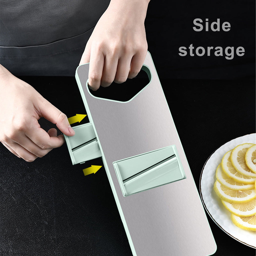 Handed Vegetable Cutter Veggie Shredder with Non Slip Base Ergonomic Handle for Safe Easy Food Prep Kitchen Tool - Image 5